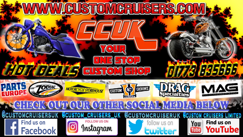Adventure motorcycle and Custom Cruisers UK Social Media see all our socials ride safe Mike