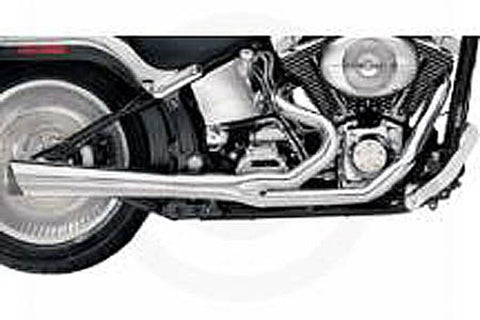 Harley Dyna-glide exhaust SuperTrapp 2-Into-1 Supermeg 06-11 chrome & fat bob