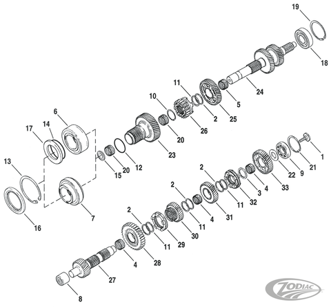Transmission Parts for 2006-2022 Xl & Xr Sportster and Air Cooled Buell