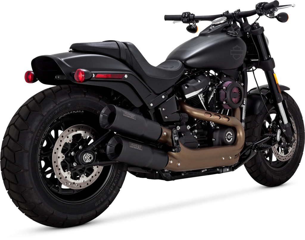 Harley Davidson Fat Bob 2018 exhaust mufflers Vance Hines 46547 slip on Milwaukee 8 ce TUV Hi-Output,