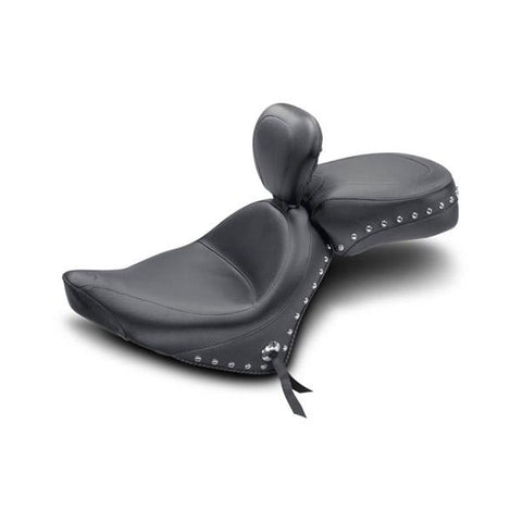 Mustang Wide Two-PieceTouring Seat with Driver Backrest - Studded 79380