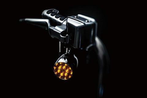 Kuryakyn 5455 Harley LED Turn Signal Insert Panacea Bullet black Smoke LED -50%