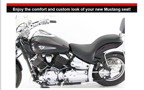 Mustang 76158 xvs1100 yamaha seat saddle Custom V-Star 1100 bobber chopper