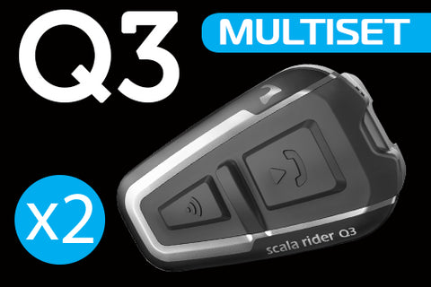 Cardo Scala Rider Q3 MultiSet Motorcycle Bluetooth Helmet Intercom headset System - BTSRQ3MS