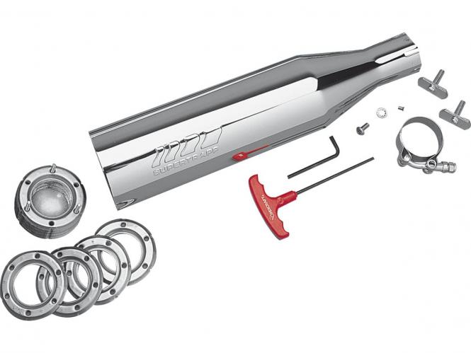 3'' Internal Disc Series Universal Slip-on Muffler Chrome