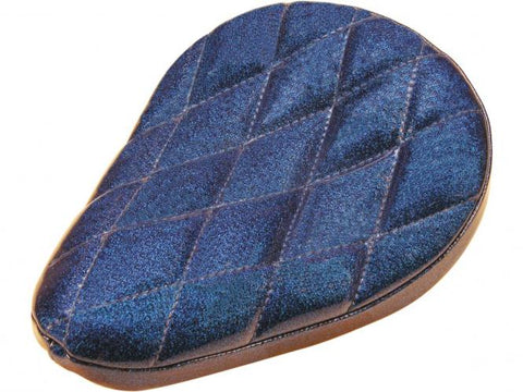 Old School Diamond Vertical Solo Seats Blue Synthetic Leather