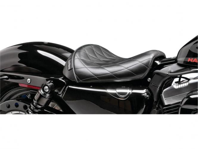 Bare Bones Diamond Stitch Solo Seat Black Vinyl