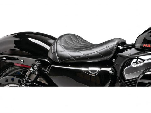 Bare Bones Diamond Stitch Solo Seat Black Vinyl