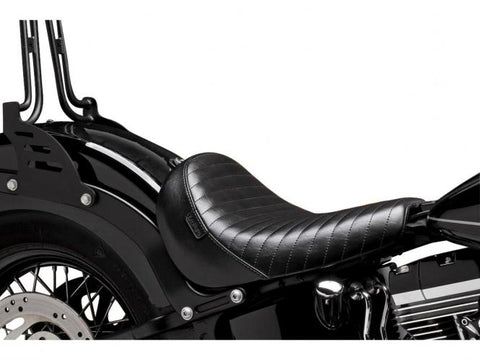 Bare Bones Pleated Stitch Solo Seat Black Vinyl