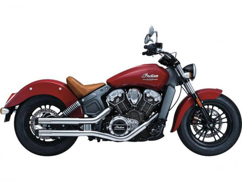 Indian Scout exhaust 2 1/2 '' Maverick Slip-On Muffler 2 into 2 Chrome