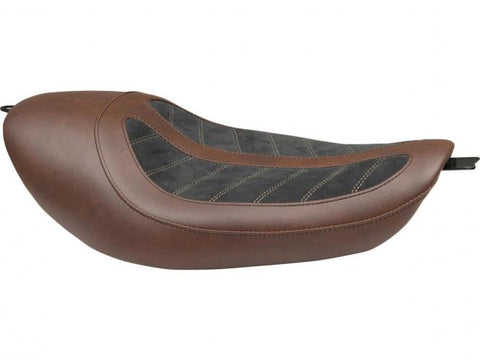 Horizontal Solo Seat Black Dark Brown Alcantara Leather