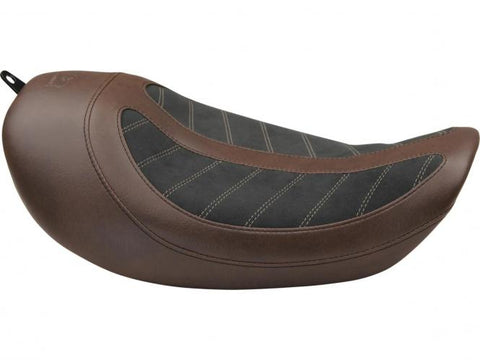 Horizontal Solo Seat Black Dark Brown Alcantara Leather