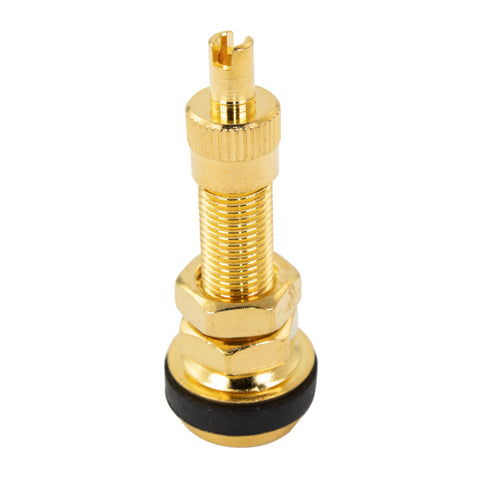 Bike It 8mm Gold Plated T/L Metal Tyre Valve
