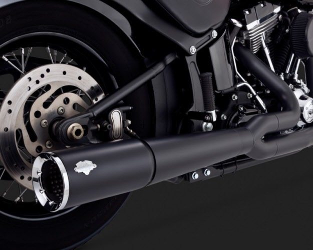 Harley Davidson Softail Exhaust Pro Pipe 2-1 Black