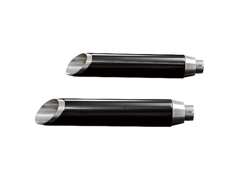 Highway Hawk Mufflers Slash cut Black 657-1401
