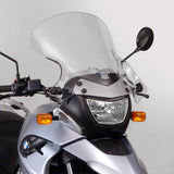 The BMW F650GS G650GS Single Windscreen V-stream Windshield Ztechnik Z2413 Clear Tall Touring Screen 09-11 offers improved comfort and performance by giving a maximum height and width increase, along with maximum impact or scratch protection for that added piece of mind. Ideal for tall riders.  The unique cut and flair designed into the Z2413 VStream gives this screen a big advantage over stock. ZTechnik's Z2413 measures 5.00" taller and 4.50" wider. That's a big improvement. 