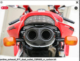 Jardine Honda CBR600-RR exhaust AMA  RT1 Dual Outlet AMA superbike Carbon Slip-On Jardine muffler race can  18-1023-524-02