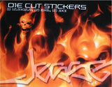 West Coast Choppers Decals and Stickers Self adhesive Chrome/Black Maltese Cross