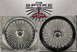 Ultima 37-538 Harley Davidson 16 X 3.5 King Spoke Fat Spoke Rear Wheel black chrome