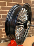 Ultima 37-538 Harley Davidson 16 X 3.5 King Spoke Fat Spoke Rear Wheel black chrome