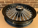 Ultima 37-538 Harley Davidson 16 X 3.5 King Spoke Fat Spoke Rear Wheel black chrome