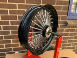 Ultima 37-538 Harley Davidson 16 X 3.5 King Spoke Fat Spoke Rear Wheel black chrome