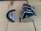 Harley Davidson FXR oil tank chrome custom style with side drain pipe exit option