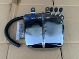 Harley Davidson FXR oil tank chrome custom style with side drain pipe exit option