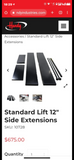 Handy Industries 10728 air lift side extensions BOB 1500 and BOB 1000 standard l