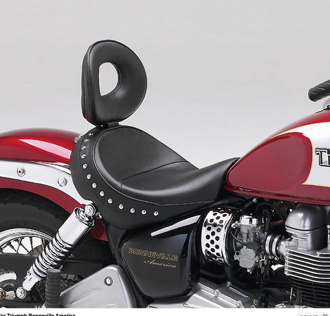 For Triumph Bonneville America Solo seat saddle takes rider backrest Leather USA
