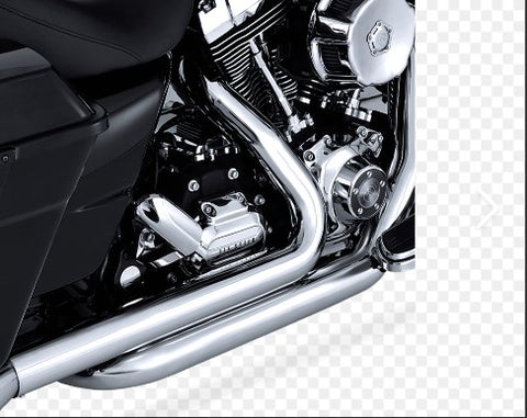 Harley-Davidson Touring exhaust  true duals Dresser Duals Head Pipes Vance & Hines 16975 2009-2016