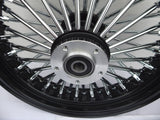 Harley Davidson 21x3.5 King Spoke Fat Spoke Front Wheel In black and Chrome Ultima 37-524