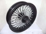 Harley Davidson 21x3.5 King Spoke Fat Spoke Front Wheel In black and Chrome Ultima 37-524