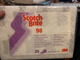 10 3M Scotch-brite 98 White no grit cleaning pads 6