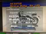 K&L motorcycle lift  MC625R Air Lift CRUISERS HEAVY DUTY RAMP ! Harley Davidson