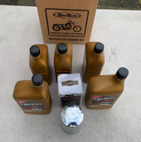 Harley Davidson M8 Engine Oil Kit Chrome filter Revtec MTP full synthetic