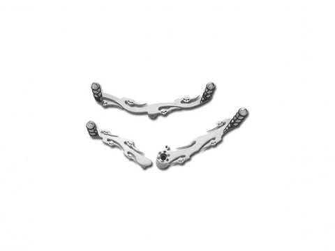 Harley Davidson Touring CNC Heel Toe Shifter Flame design Kit FLAME & SKULL 08-UP H/T SET