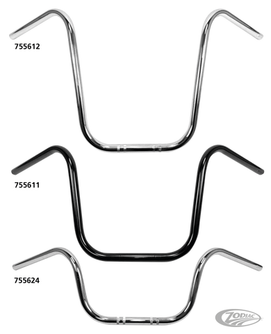 Westland Customs 7/8'' (22mm) Diameter Ape Hanger Handlebars