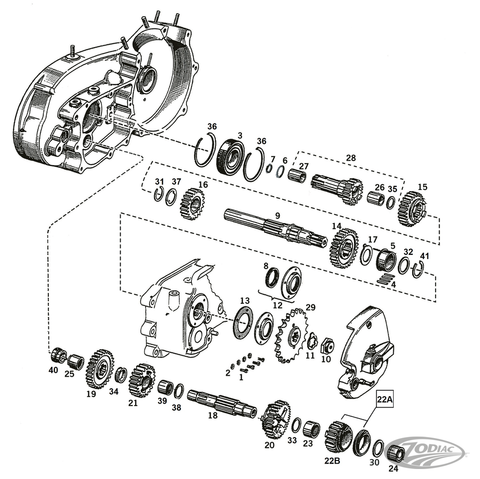 Transmission Parts for 4-speed Sportster