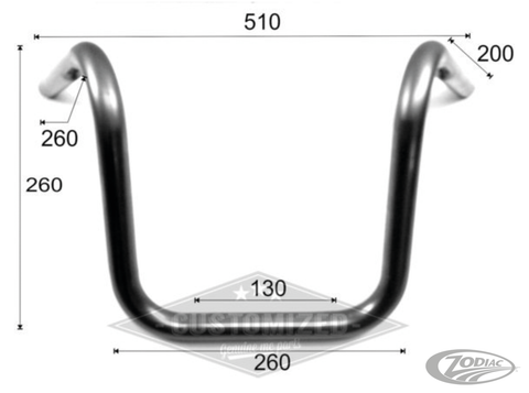 Westland Customs 7/8'' (22mm) Diameter Drag Bars