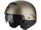 Scorpion EXO COMBAT Solid Motorcycle Helmet, Titanium, Size S motorbike hybrid removable front paintball