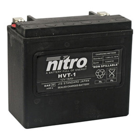 Nitro Motorcycle battery  sealed HVT01 Harley  65989-97 (2) (GTX20LBS)