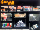 Granucci seat for yamaha xvs1100 custom bobber gel snake skin inserts & rear !