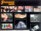 Granucci seat yamaha xvs1100 Classic  bobber gel snake skin inserts ultimate !