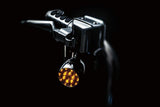 Kuryakyn 5455 Harley LED Turn Signal Insert Panacea Bullet black Smoke LED -50%