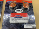 Kuryakyn 5455 Harley LED Turn Signal Insert Panacea Bullet black Smoke LED -50%