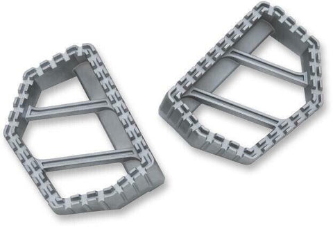 Kuryakyn Riot Mini Floorboards Bead-Blasted Silver 3596 adjustable front or rear