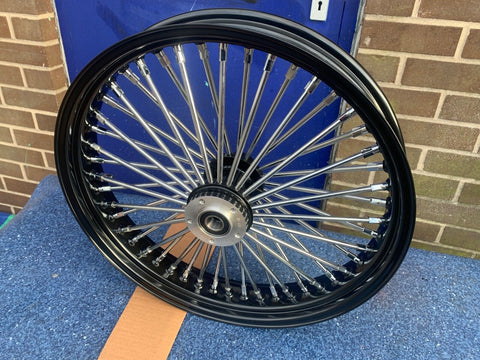 16x3 16x3.5 Harley Davidson Fat Spoke Front Wheel Softail FLST Dyna Wide Gl ...