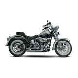 Paugho exhaust Softail Harley Davidson black 2 1/4 straight cut 86-11 Drag Pipes