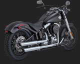 Vance & Hines 16847 Blackline Harley davidson softail exhaust Twin Slash 3in. S